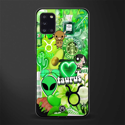 taurus aesthetic collage glass case for samsung galaxy a31 image