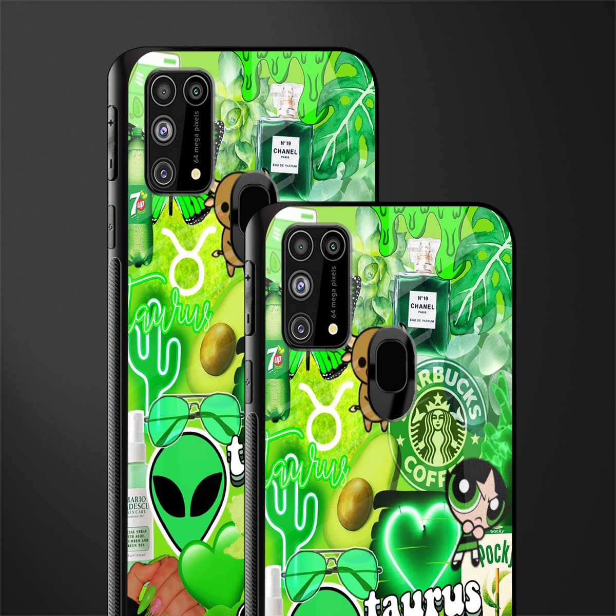 taurus aesthetic collage glass case for samsung galaxy m31 prime edition image-2