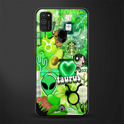 taurus aesthetic collage glass case for samsung galaxy m21 image