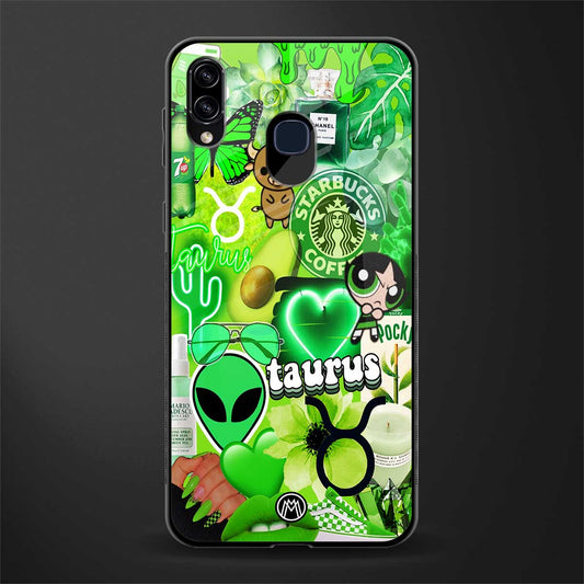taurus aesthetic collage glass case for samsung galaxy a20 image