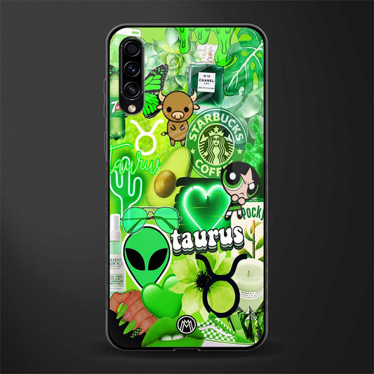taurus aesthetic collage glass case for samsung galaxy a70 image