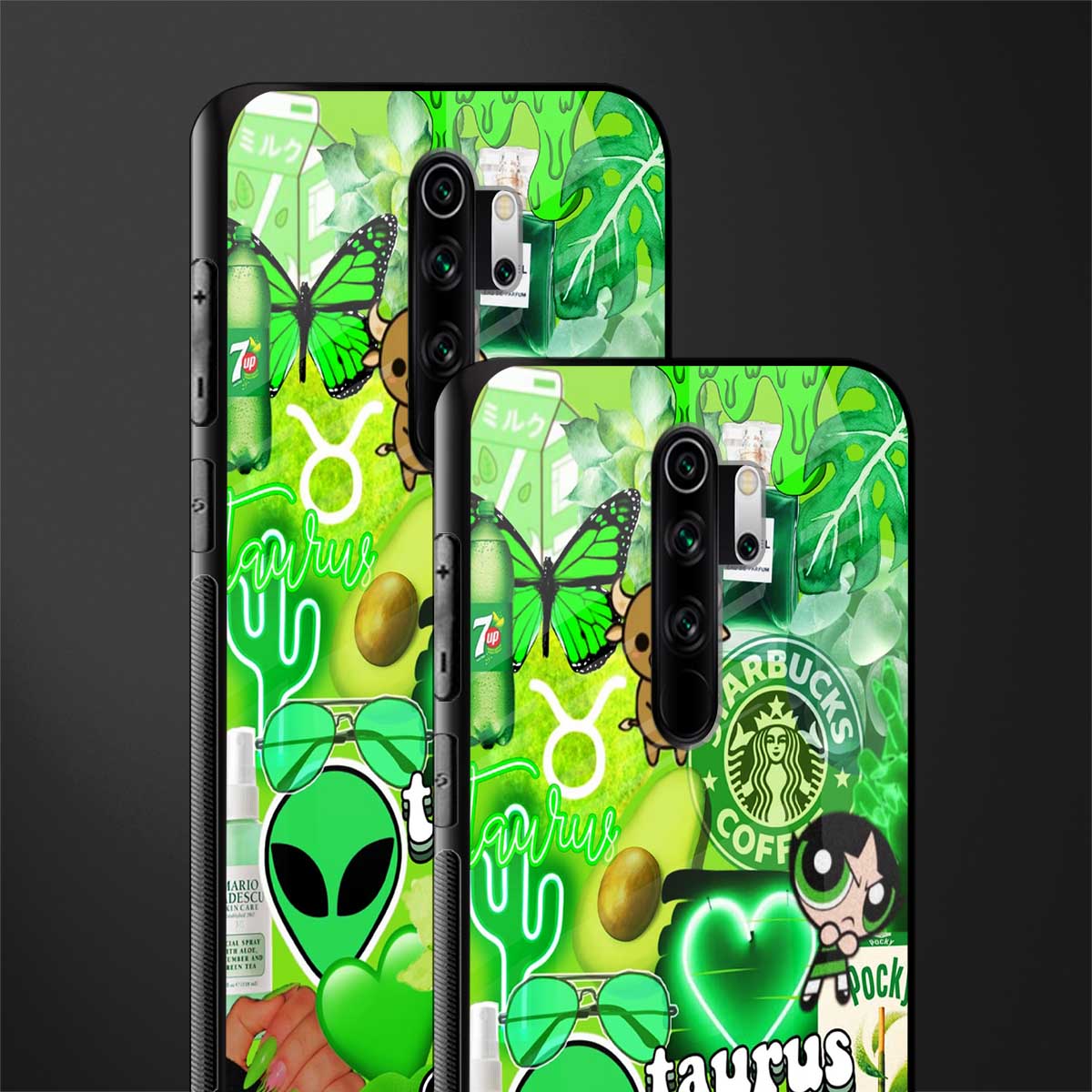 taurus aesthetic collage glass case for redmi note 8 pro image-2
