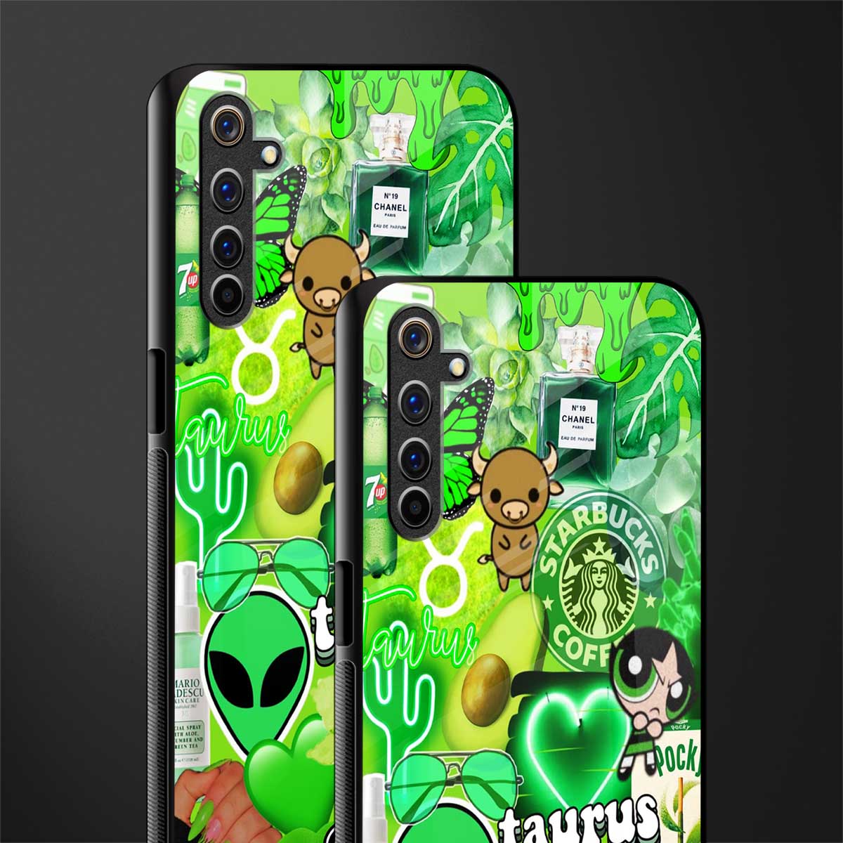 taurus aesthetic collage glass case for realme 6 pro image-2