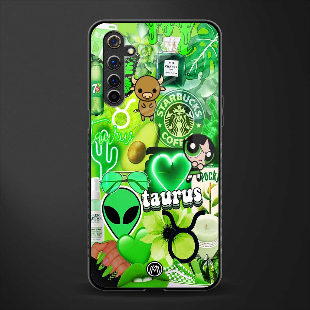 taurus aesthetic collage glass case for realme 6 image