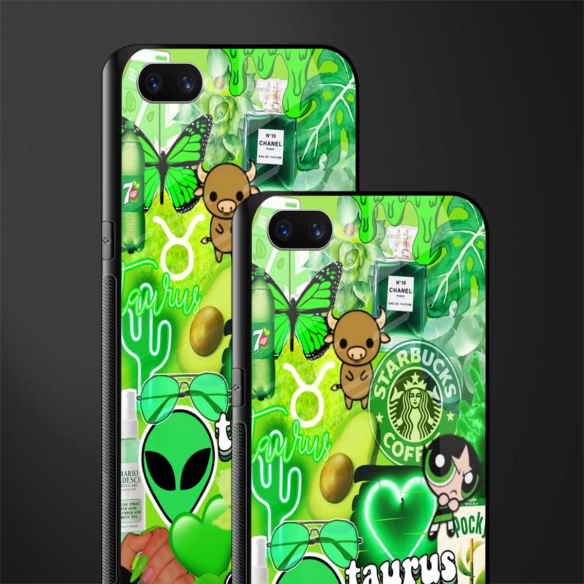taurus aesthetic collage glass case for realme c1 image-2