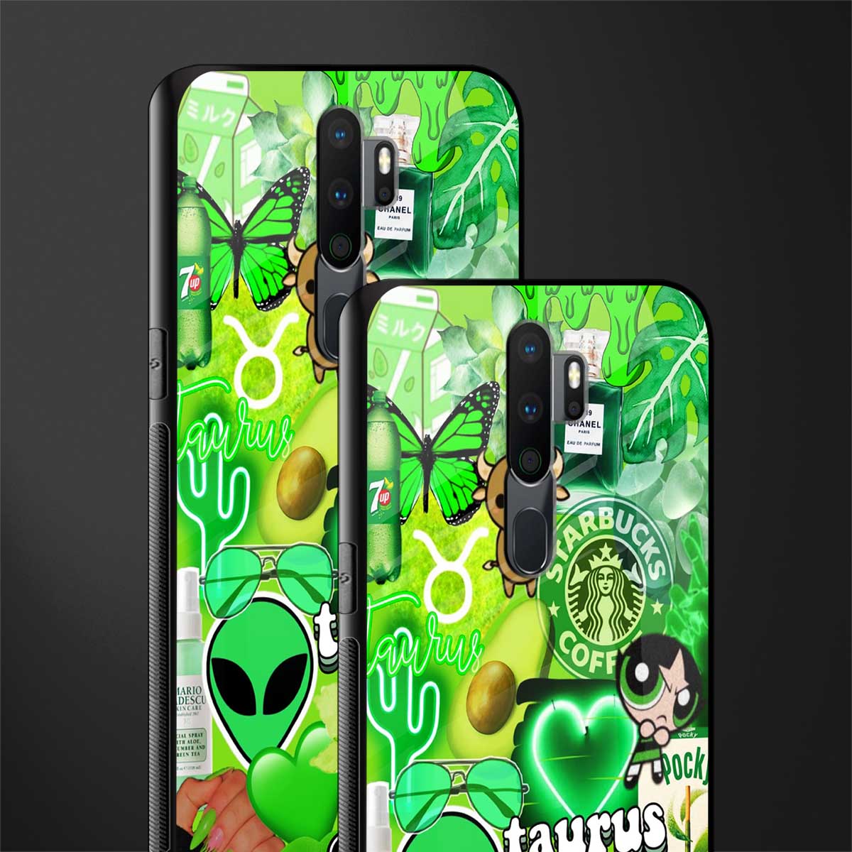 taurus aesthetic collage glass case for oppo a9 2020 image-2