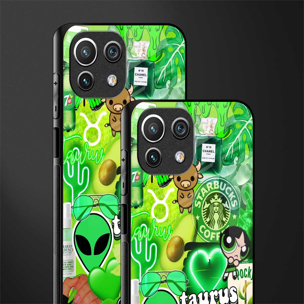 taurus aesthetic collage glass case for mi 11 lite image-2