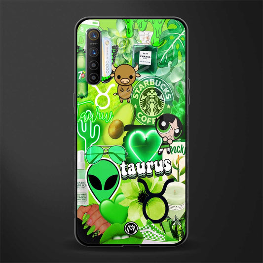 taurus aesthetic collage glass case for realme xt image
