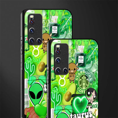taurus aesthetic collage glass case for vivo v19 image-2
