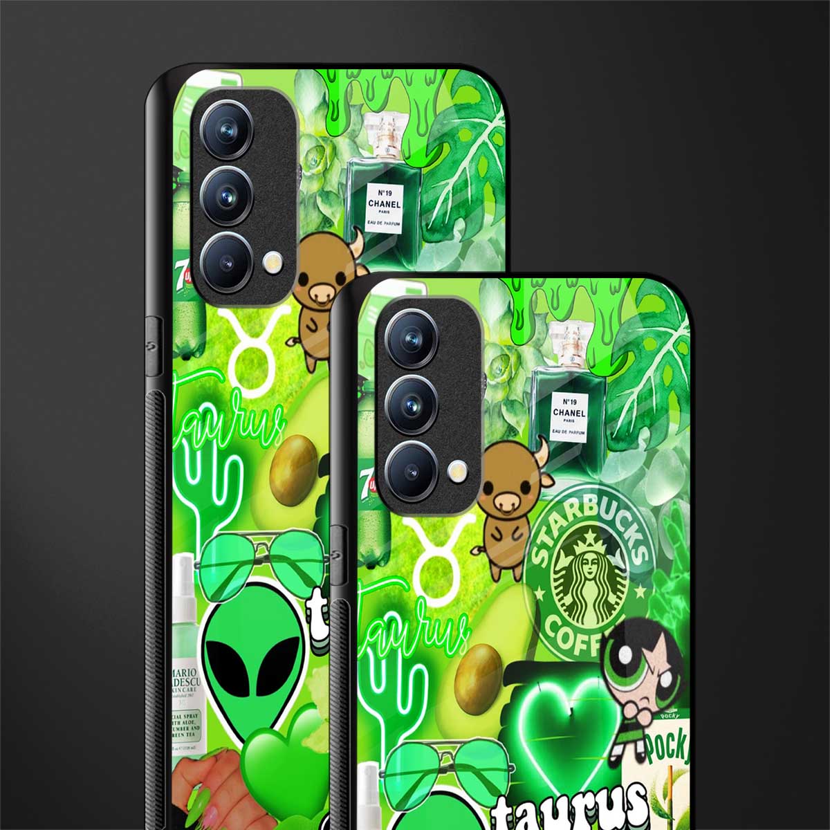 taurus aesthetic collage glass case for oppo f19 image-2