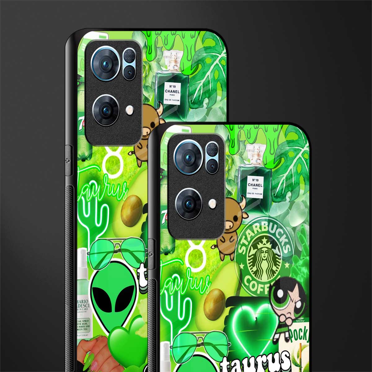 taurus aesthetic collage glass case for oppo reno7 pro 5g image-2