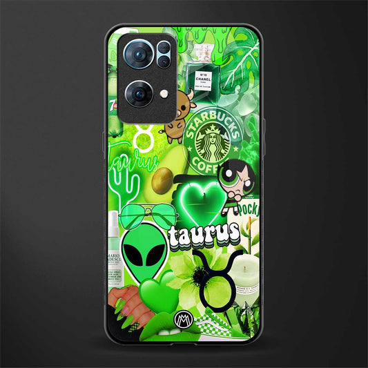 taurus aesthetic collage glass case for oppo reno7 pro 5g image