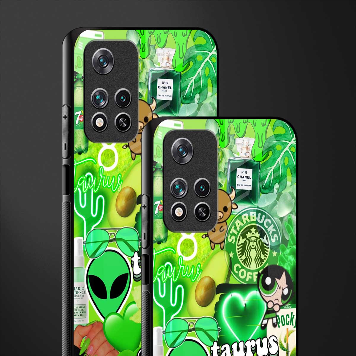 taurus aesthetic collage glass case for poco m4 pro 5g image-2