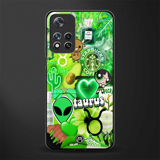 taurus aesthetic collage glass case for poco m4 pro 5g image