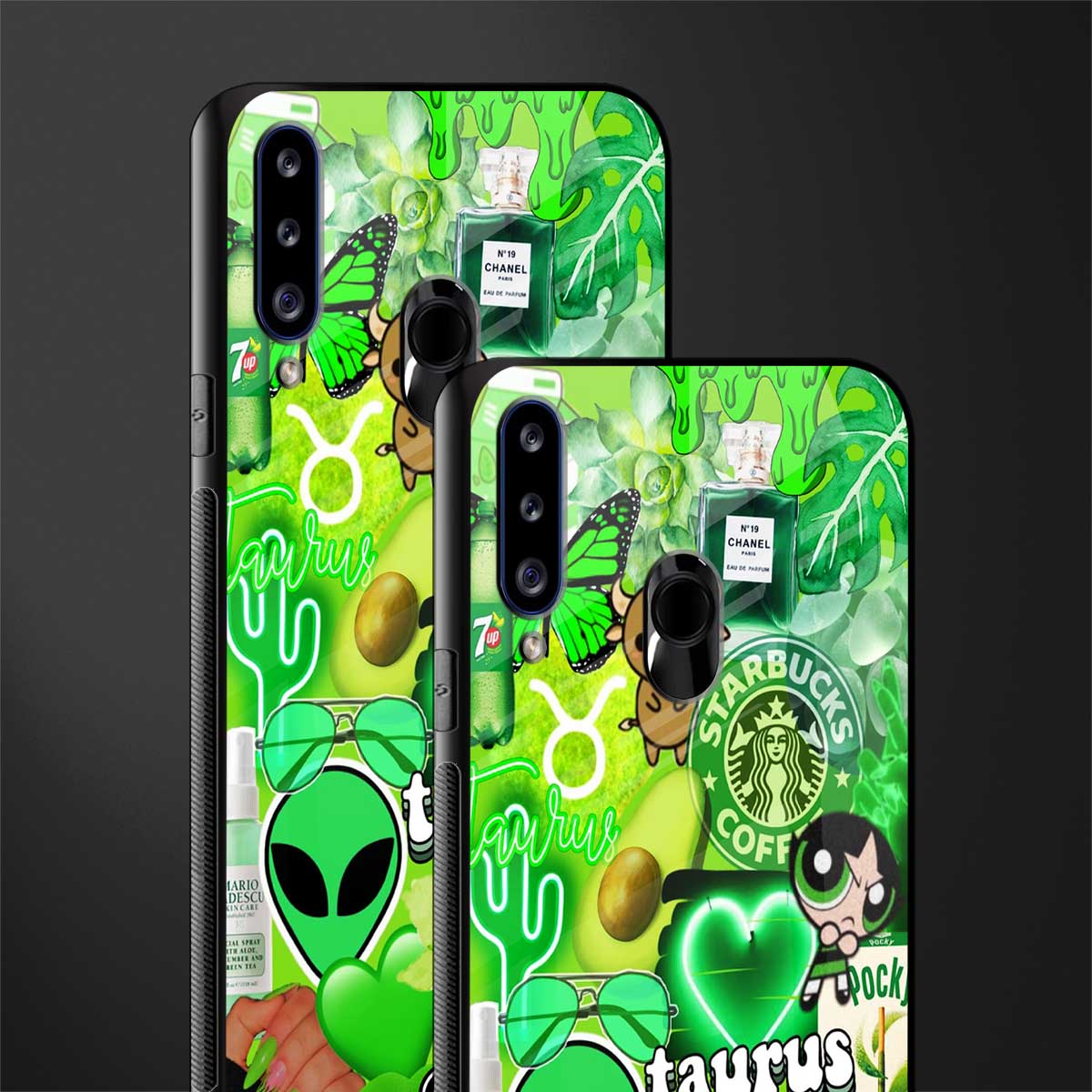 taurus aesthetic collage glass case for samsung galaxy a20s image-2
