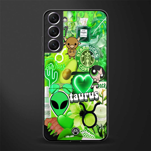 taurus aesthetic collage glass case for samsung galaxy s21 fe 5g image