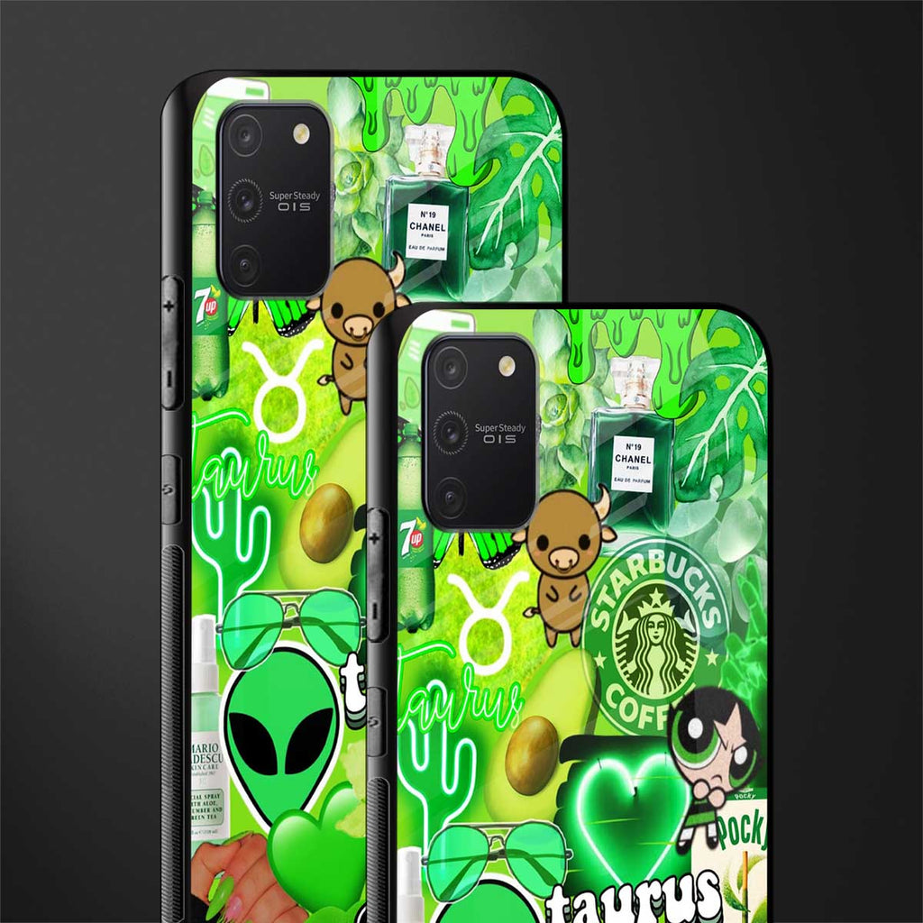 taurus aesthetic collage glass case for samsung galaxy a91 image-2