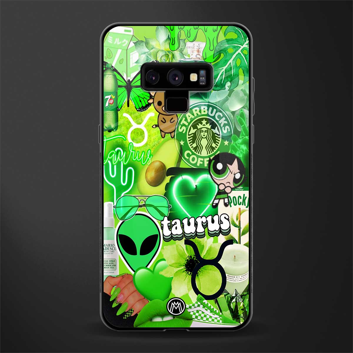 taurus aesthetic collage glass case for samsung galaxy note 9 image