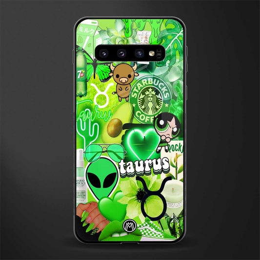 taurus aesthetic collage glass case for samsung galaxy s10 image