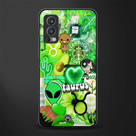 taurus aesthetic collage glass case for oneplus nord 2 5g image