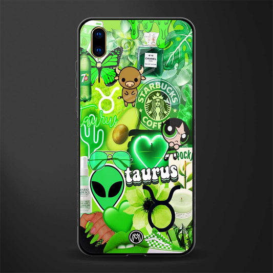 taurus aesthetic collage glass case for vivo v11 pro image