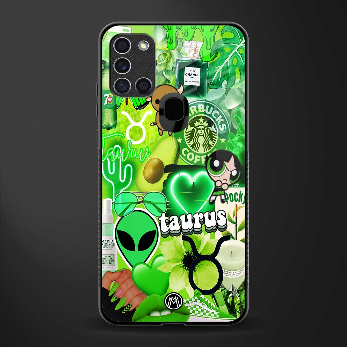 taurus aesthetic collage glass case for samsung galaxy a21s image