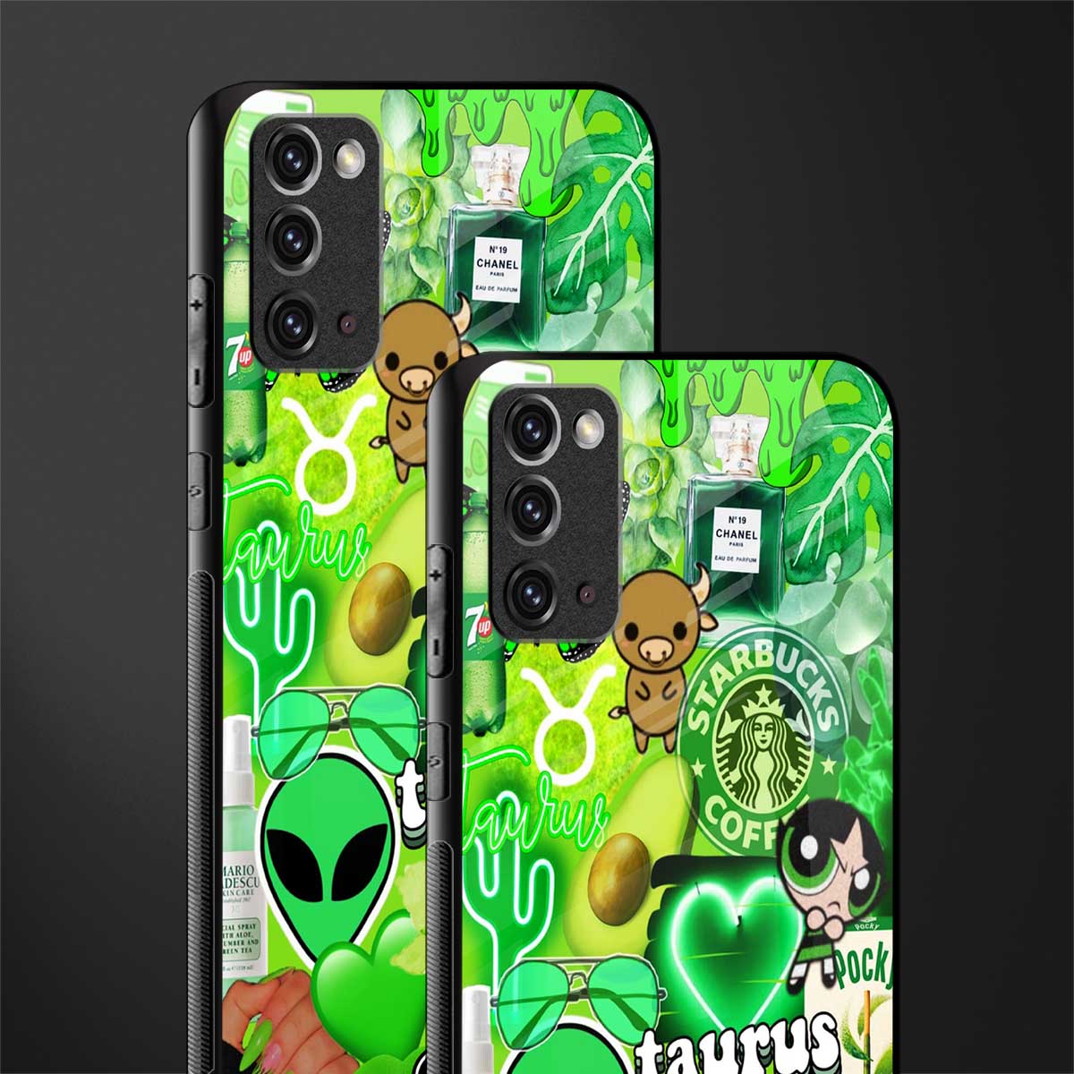 taurus aesthetic collage glass case for samsung galaxy note 20 image-2