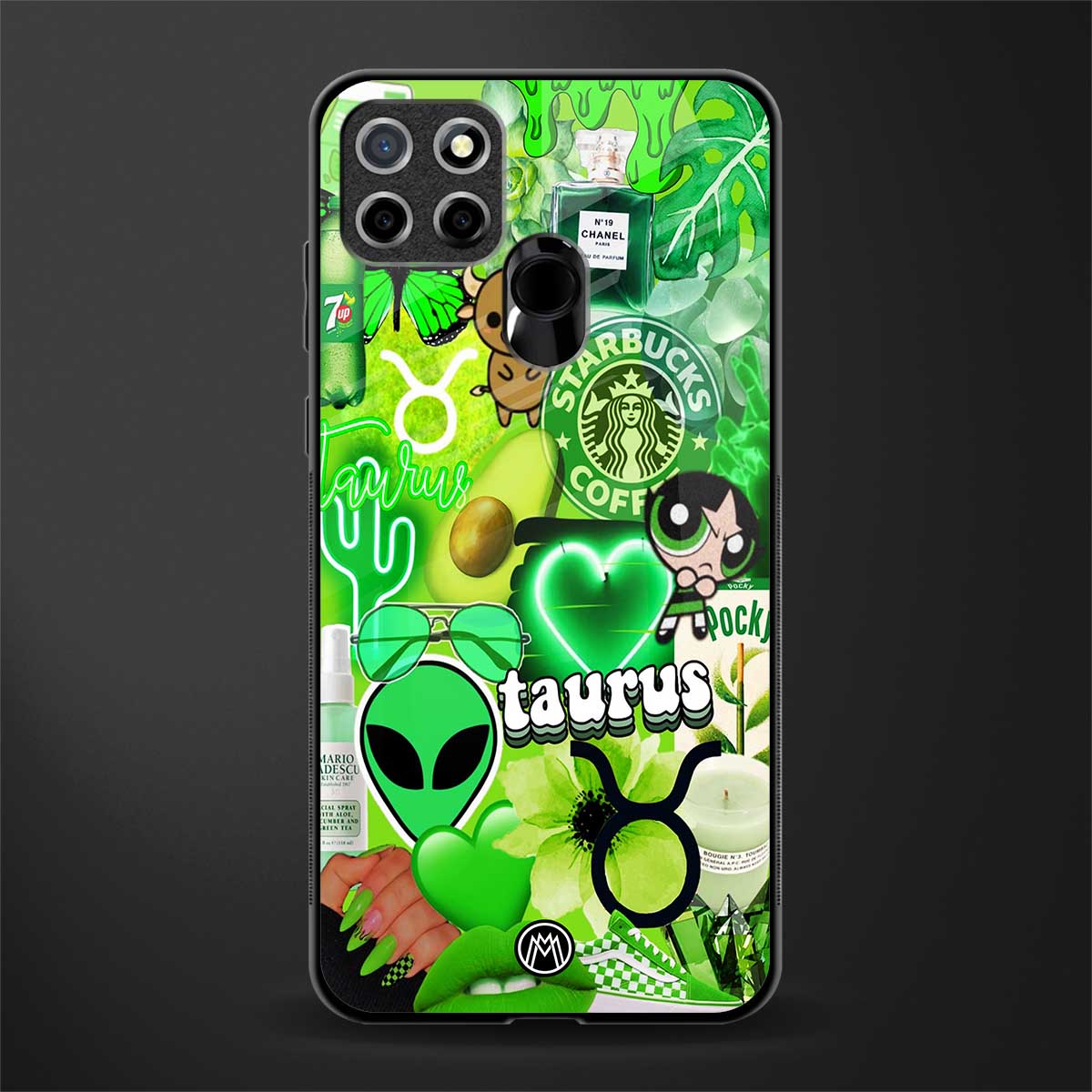 taurus aesthetic collage glass case for realme narzo 30a image