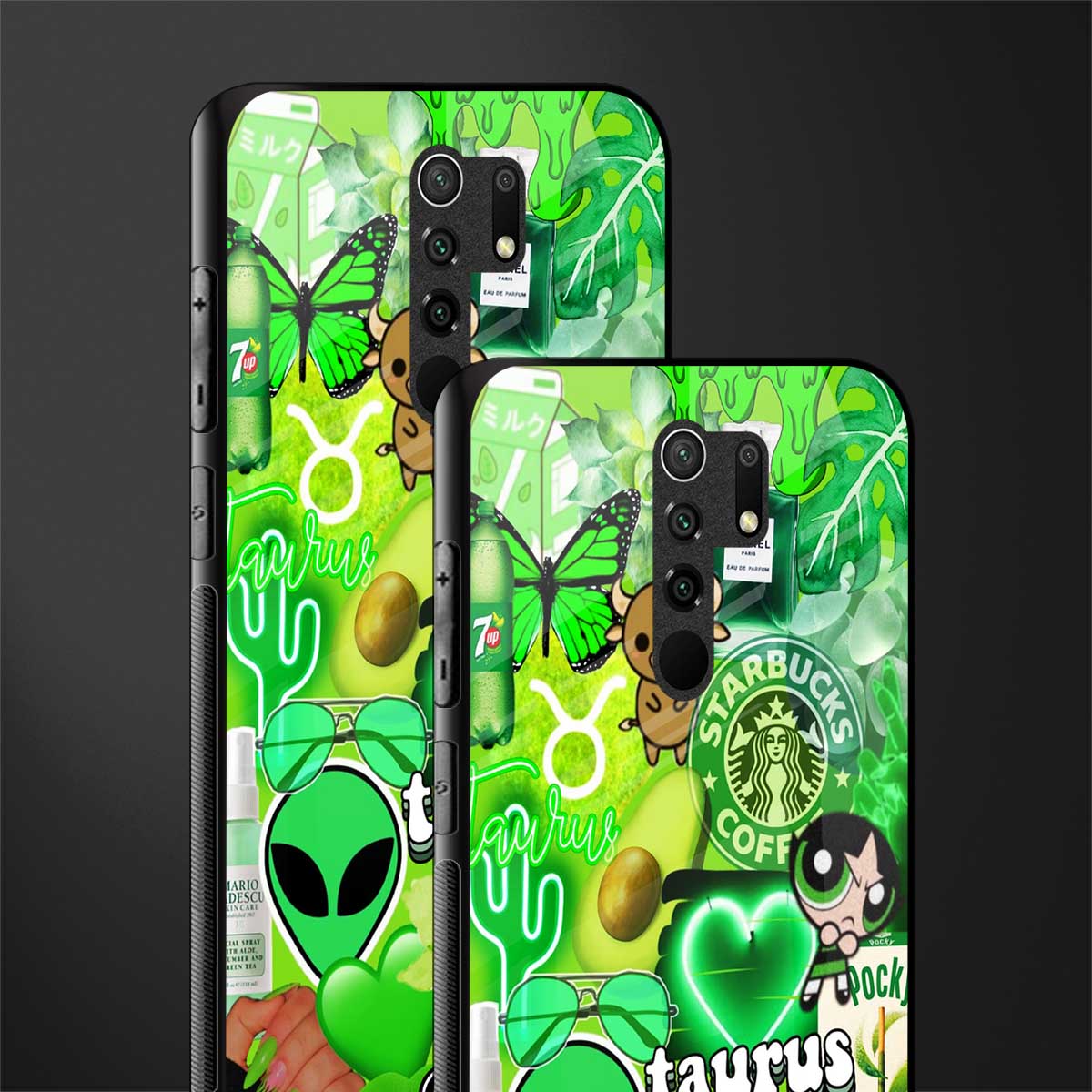 taurus aesthetic collage glass case for poco m2 image-2