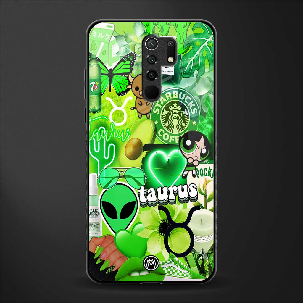 taurus aesthetic collage glass case for poco m2 image