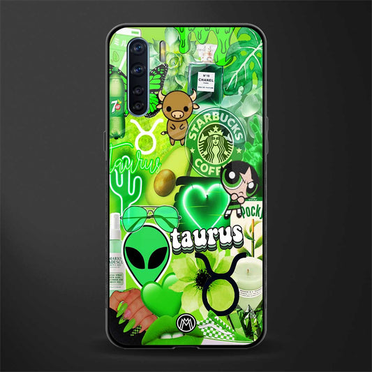 taurus aesthetic collage glass case for oppo f15 image