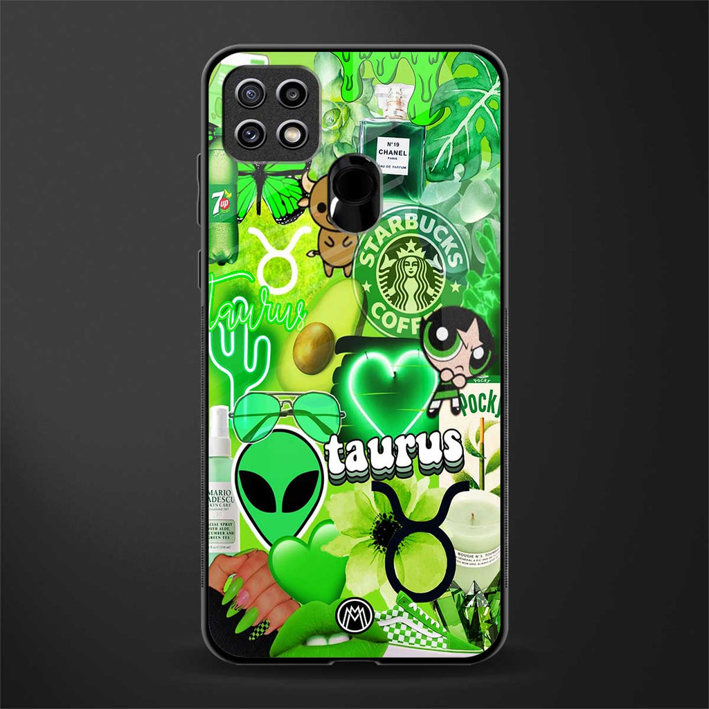 taurus aesthetic collage glass case for oppo a15 image