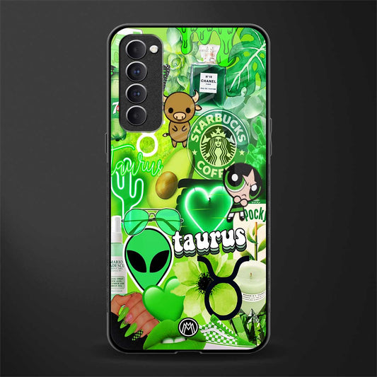 taurus aesthetic collage glass case for oppo reno 4 pro image