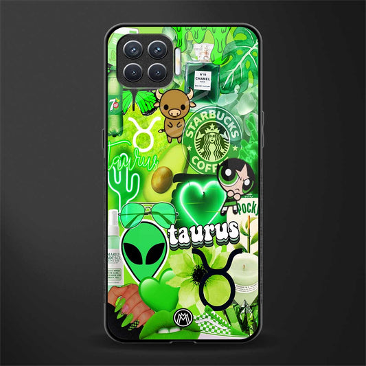 taurus aesthetic collage glass case for oppo f17 image
