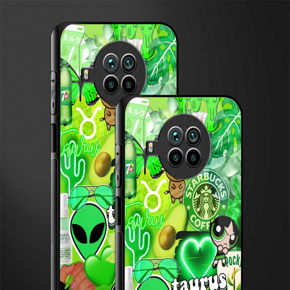 taurus aesthetic collage glass case for mi 10i image-2