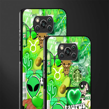 taurus aesthetic collage glass case for poco x3 image-2