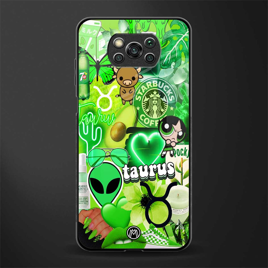 taurus aesthetic collage glass case for poco x3 image