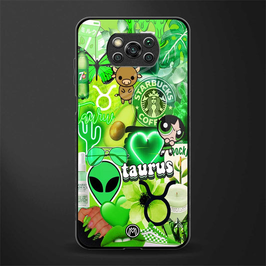 taurus aesthetic collage glass case for poco x3 pro image