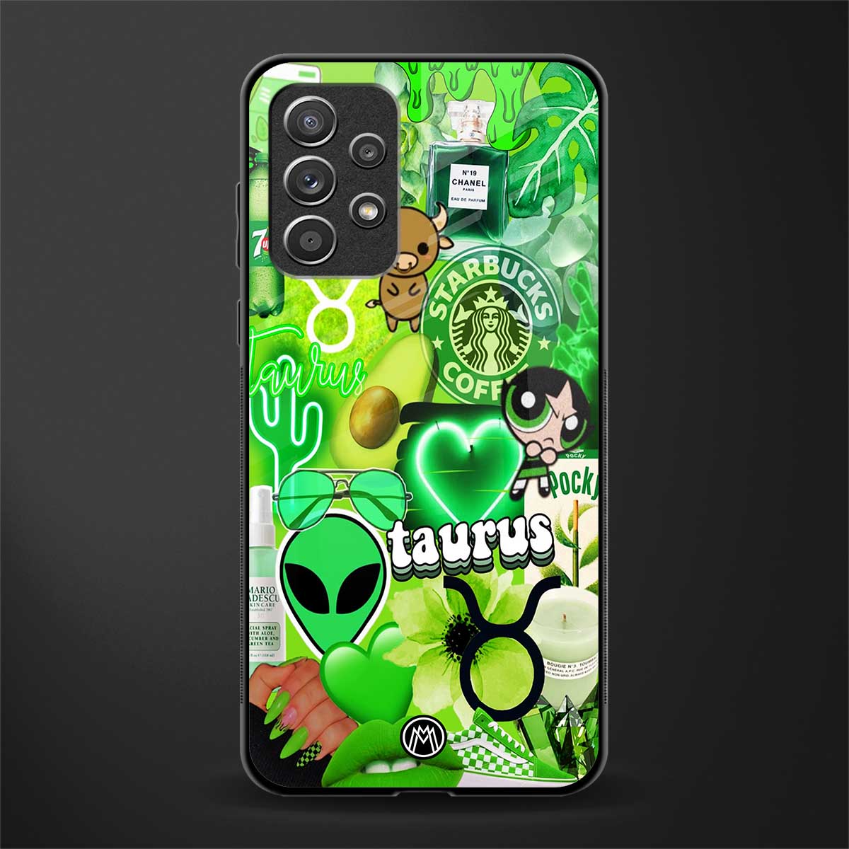 taurus aesthetic collage glass case for samsung galaxy a52s 5g image