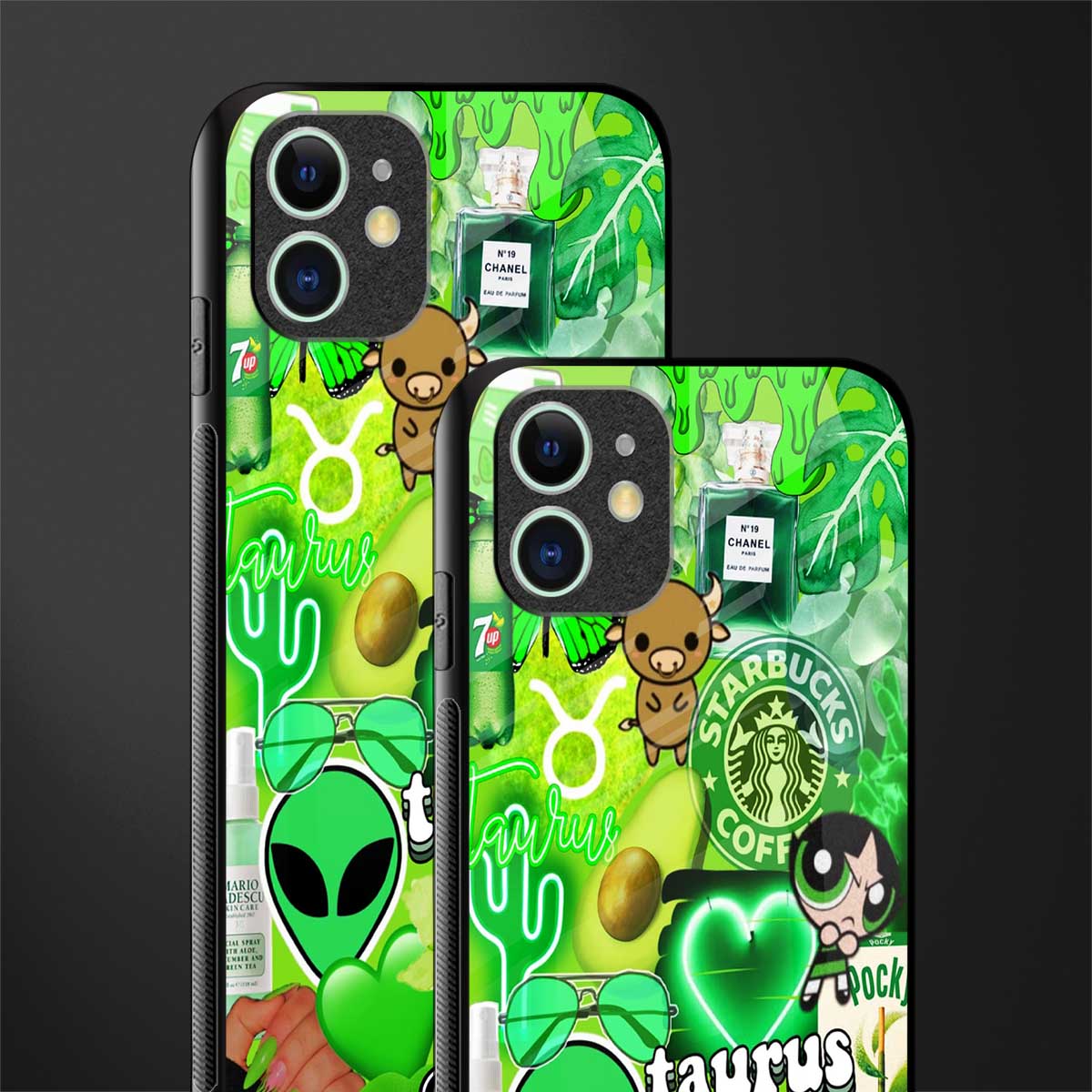 taurus aesthetic collage glass case for iphone 11 image-2