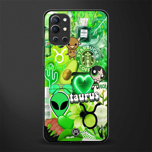 taurus aesthetic collage glass case for oneplus 9r image