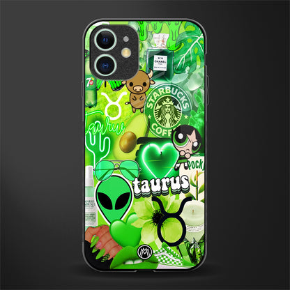 taurus aesthetic collage glass case for iphone 12 image