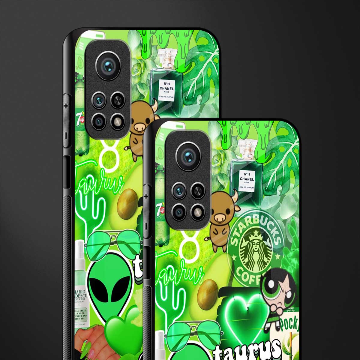 taurus aesthetic collage glass case for mi 10t 5g image-2