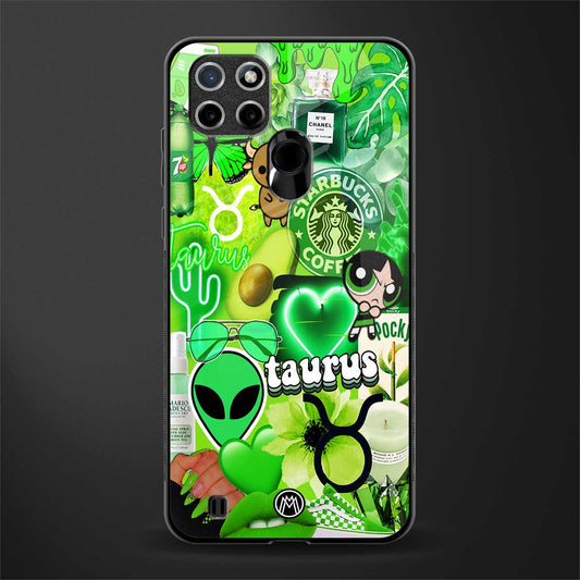 taurus aesthetic collage glass case for realme c21 image