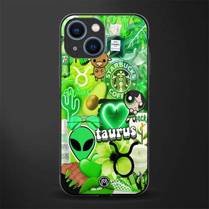 taurus aesthetic collage glass case for iphone 13 mini image