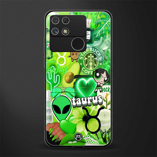 taurus aesthetic collage back phone cover | glass case for realme narzo 50a