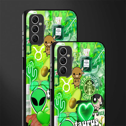 taurus aesthetic collage glass case for samsung galaxy m52 5g image-2