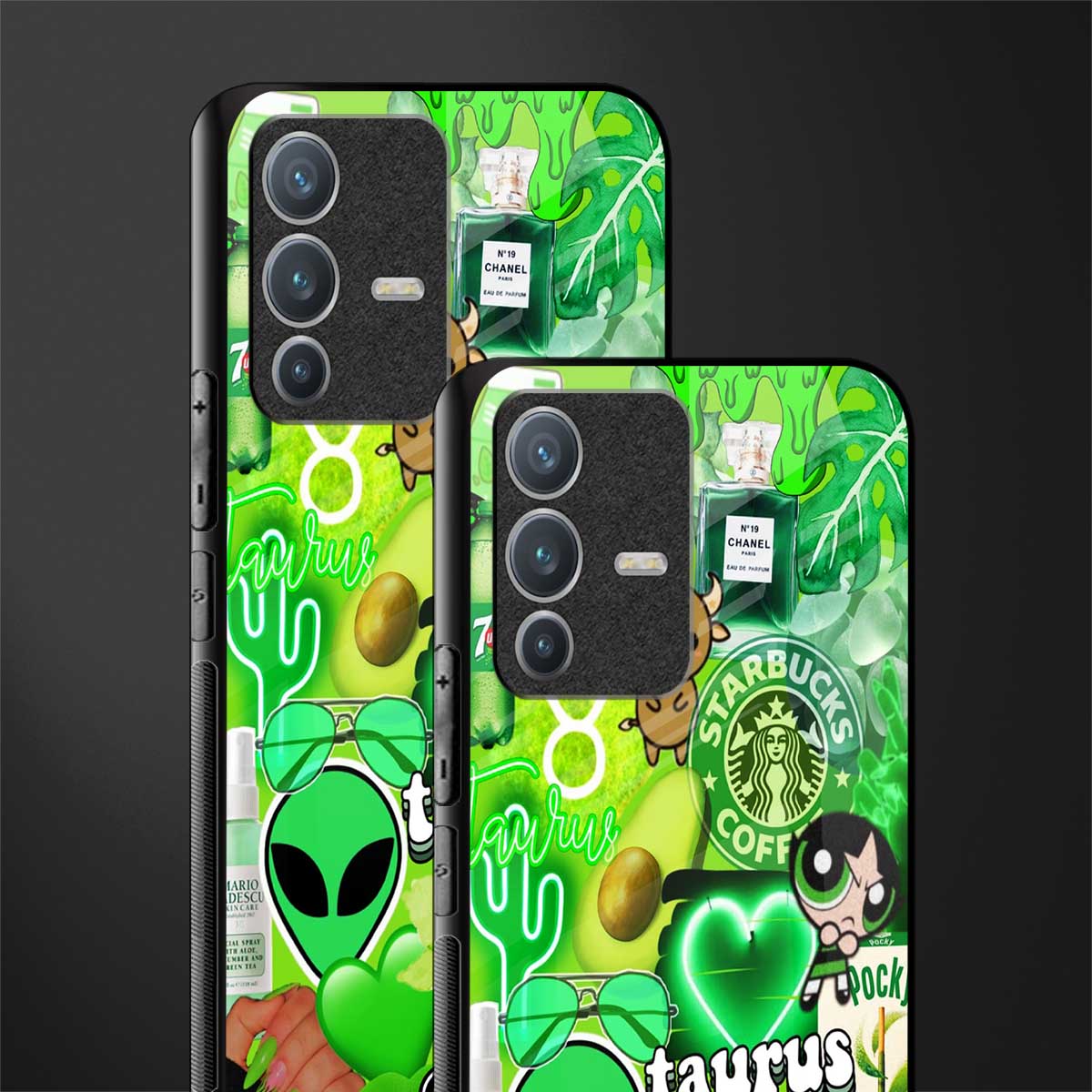 taurus aesthetic collage glass case for vivo v23 pro 5g image-2