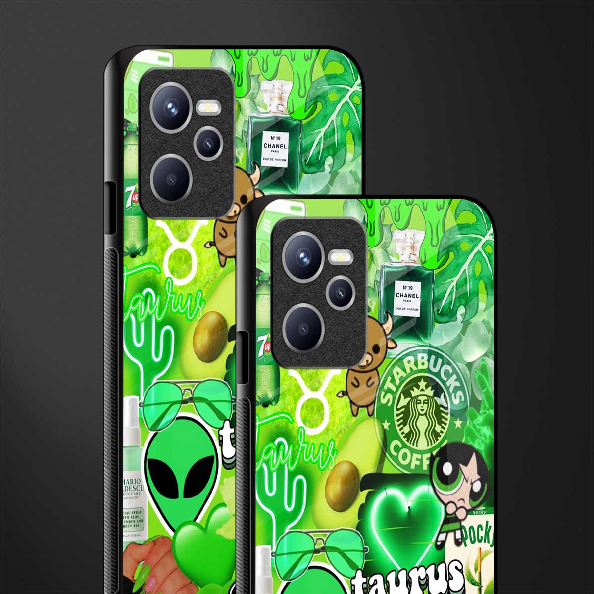 taurus aesthetic collage glass case for realme c35 image-2