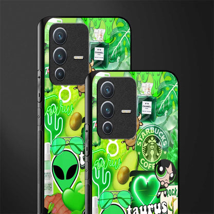 taurus aesthetic collage glass case for vivo v23 5g image-2